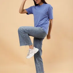 PockMAN Round Neck Drop Shoulder Cotton Oversized T shirt-picture-7