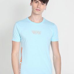 Flying Machine Typography Printed Round Neck Cotton T-shirt-image-87