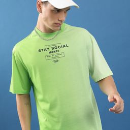 KETCH Unisex Typography Printed Drop Shoulder-Sleeves Oversized T-shirt-13