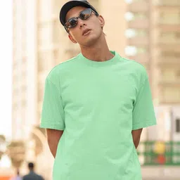 CAPTCHA Round Neck Oversized Cotton T-shirt-picture-2