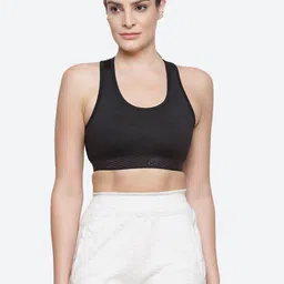 ASICS Black W Logo Training Bra Lightly Padded-picture-10