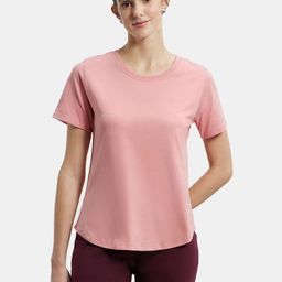 Jockey Women Pink Solid T-shirt-picture-47