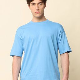 SILISOUL Drop-Shoulder Sleeves Bio Finish Pure Cotton Oversized T-shirt-image-79