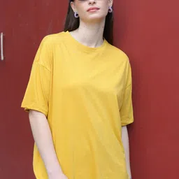 TITTLI Drop Shoulder Sleeves Pure Cotton Oversized T-shirt-picture-48