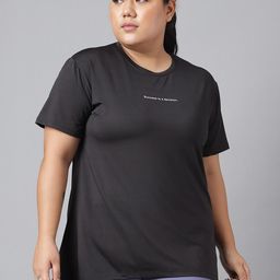 MKH Women Plus Size Typography Printed Dri-FIT Relaxed Fit T-shirt-picture-23