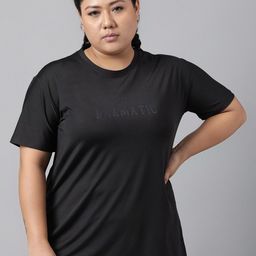 MKH Plus Size Relaxed Fit Typography Printed Dri-Fit Sports T-shirt-28