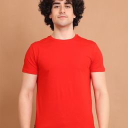 berry blues Half Sleeve Round Neck Cotton T-shirt-image-75