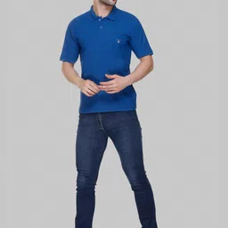 FLOSBERRY Stylish Men Embroidered Polo Collar Pocket T-shirt-picture-37