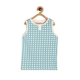 MINI KLUB Boys Geometric Printed Henley Neck Cotton T-shirt-image-11
