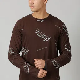 THE HOLLANDER Typography Printed Pure Cotton T-shirt-image-58