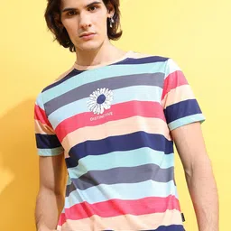 KETCH Striped Round Neck Short Sleeves T-Shirt-image-10
