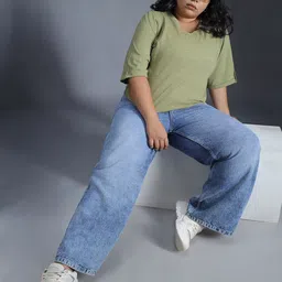 Freeform by High Star Plus Size Regular Fit Textured Cotton Tshirt-image-20