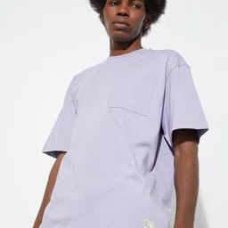 max URB_N Round Neck Drop Shoulder Sleeves Oversized Cotton T-shirt-image-57