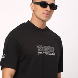 R&B Men Typography Printed Round Neck Cotton Oversized T-shirt-picture-48