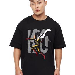 Crazymonk Unisex One Punch Man Anime Printed Cotton Oversized T-shirt-image-29