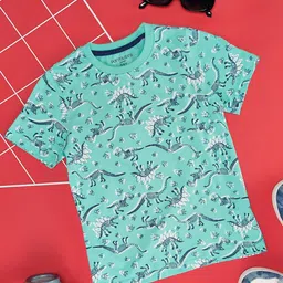 Pantaloons Junior Boys Graphic Printed Pure Cotton T-shirt-image-47
