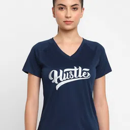 OFF LIMITS Typography Printed V-Neck Sports T-shirt-image-16