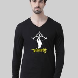 Friskers Printed V-Neck Cotton T-shirt-image-70