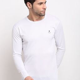 ARMISTO Men White Round Neck Solid Slim Fit Dri-Fit T-shirt-image-62