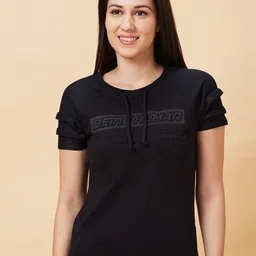 Being Human Typography Printed Slim Fit T-shirt-image-79