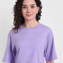 COLOR CAPITAL Drop Shoulder Sleeves Pure Cotton Crop Boxy T-shirt-image-66