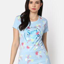 V-Mart Women Floral Printed Round Neck T-shirt-picture-2
