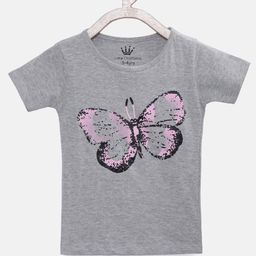 Little Chieftains Girls Conversational Printed Cotton T-shirt-image-73