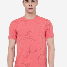 JADE BLUE Conversational Printed Pure Cotton Slim Fit T-shirt-image-70