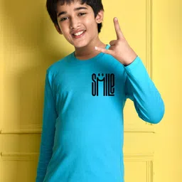 NUSYL Boys Cotton Blue T-shirt-image-61