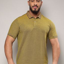 Instafab Plus Cotton Polo Collar T-shirt-image-63