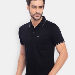berry blues Men Solid Polo Collar Cotton T shirt-image-30