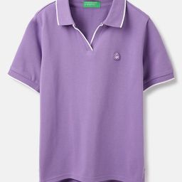 United Colors of Benetton Boys Solid Polo Collar Cotton T-shirt-image-53