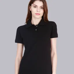Fleximaa Women Solid Polo Neck Tshirt (pack of 2)-image-47
