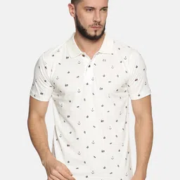 Kryptic Conversational Printed Pure Cotton Polo Collar T-Shirt-image-94
