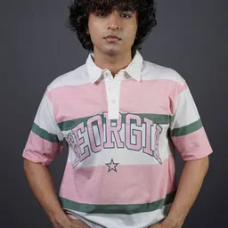 Maniac Men Polo Collar Colourblocked T-shirt-image-83