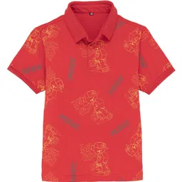 Status Quo Boys Floral Printed Polo Collar T-shirt-image-51