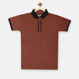 CHIMPRALA Boys Brown Polo Collar T-shirt-picture-39