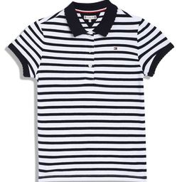 Tommy Hilfiger Girls Striped Polo Collar Cotton T-shirt-image-99