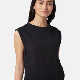 SF JEANS by Pantaloons Women Round Neck Ruched Detail Relaxed Fit T-shirt-picture-38