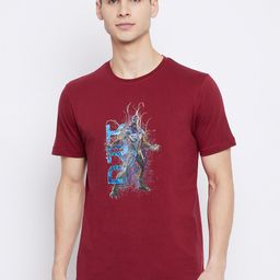 Marvel by Wear Your Mind Men Maroon & Blue Kro Featured T-shirt-image-50