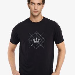 RARE RABBIT Men Solid Round Neck Cotton T-Shirt-image-50