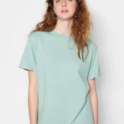 Trendyol Round Neck Short Sleeves Cotton T-shirt-image-92