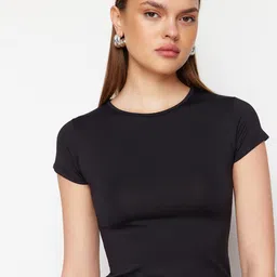 Trendyol Round Neck Short Sleeves T-shirt-image-77
