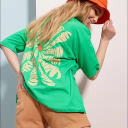 Trend Alacati stili Graphic Printed Cotton T-shirt-image-48