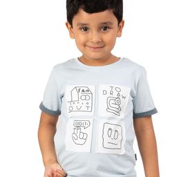 YOUMAA Boys Abstract Printed Round Neck Pure Cotton T-shirt-image-63