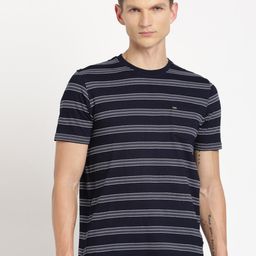 Indian Terrain Striped Round Neck Pure Cotton T-shirt-picture-28