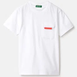 United Colors of Benetton Boys Solid Round Neck Pure Cotton T-shirt-image-87