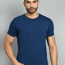 SQUIREHOOD Round Neck Pique Cotton Casual T-shirt-image-58