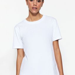 Trendyol Round Neck Pure Cotton T-shirt-image-98