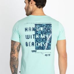 Status Quo Men Printed Pure Cotton Raw Edge T-shirt-image-91